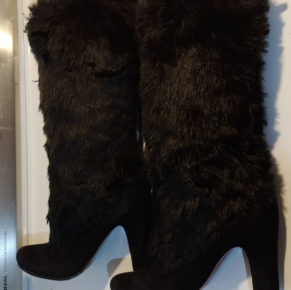 DesignSam edelman Womens mink fur boots size 8 m - Picture 3 of 7